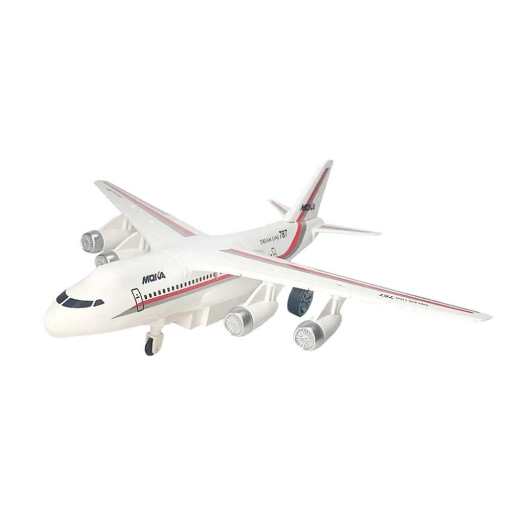 [J129302] Avion plástico blanco 37*22*17 cm avion