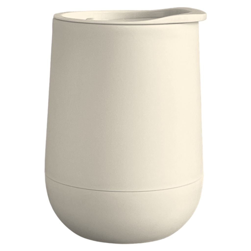 [P251387] Vaso Fibra De Trigo Natural 350 Ml Vinero Doble Pared Con Tapa