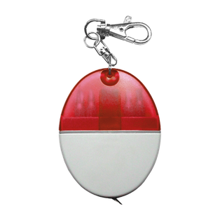 Llavero acero inoxidable rojo 4 puntas de desarmador y metro