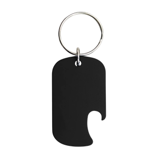 Destapador Metal negro mate 5*3*0.25 cm eros con argolla de metal