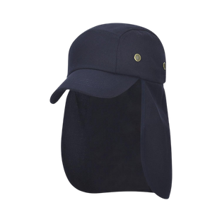 Gorra poliester azul oscuro jardinera con tapanucas