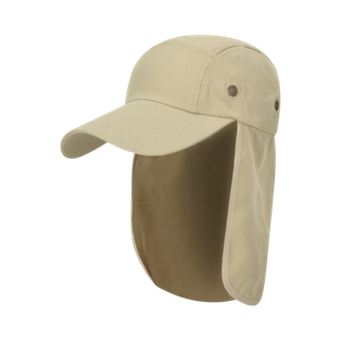 Gorra poliester beige jardinera con tapanucas