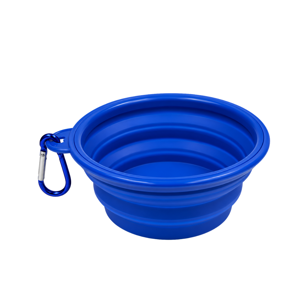 [MS120082] Tazon Silicón azul reflex 350 ml expandible con arnés para mascota