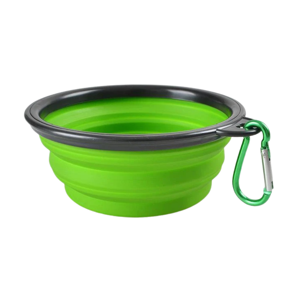 [MS120084] Tazon Silicón verde 350 ml expandible con arnés para mascota