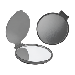 Espejo plástico negro 6.3 cm de bolsillo