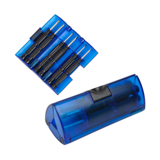 Desarmador acero inoxidable negro set de 6 pcs en caja triangula