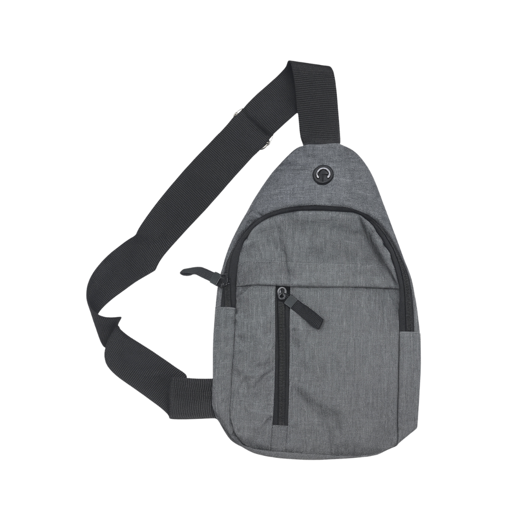 [P298102] Mochila oxford gris 16*6*30 cm venice cruzada