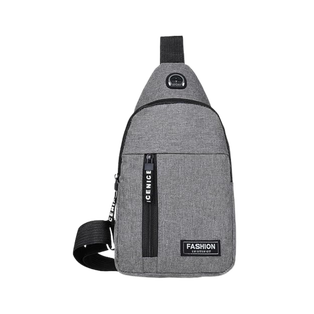 Mochila oxford gris 16*6*30 cm venice cruzada