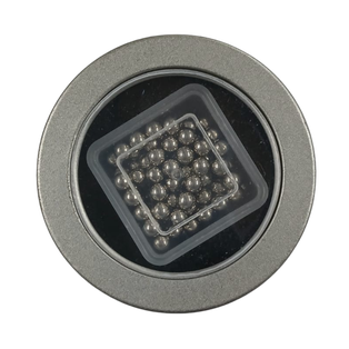 Magnetico acero inoxidable plateado cubo 216 piezas caja metalica