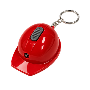 Llavero Plástico Rojo 6.4*4.4*3 cm forma de casco tipo llavero con linterna