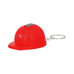 Llavero Plástico Rojo 6.4*4.4*3 cm forma de casco tipo llavero con linterna
