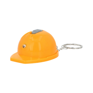 Llavero Plástico Amarillo 6.4*4.4*3 cm forma de casco tipo llavero con linterna