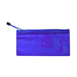 Estuches pvc Azul 23.5*11.5 cm de malla interna separadora