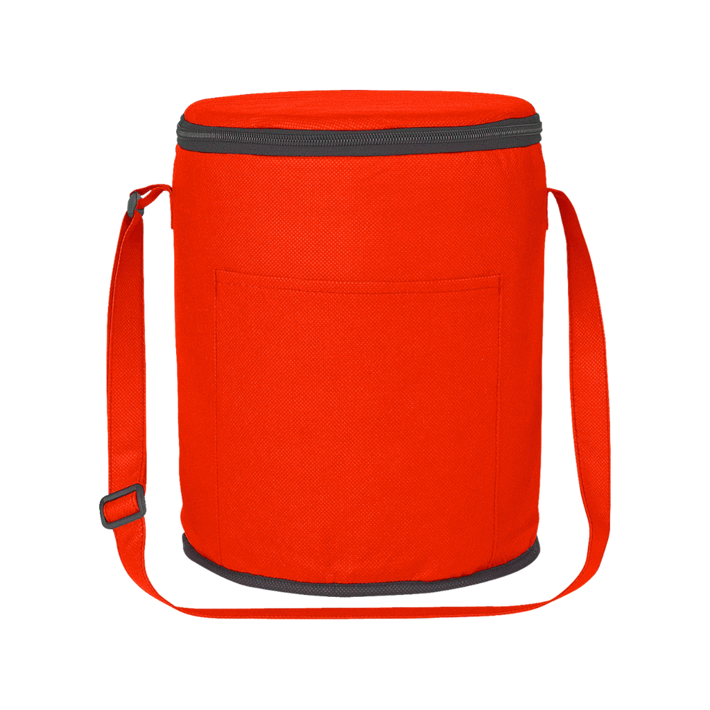 [P298121] Lonchera Poliester Rojo Barrel Interior Aluminizado