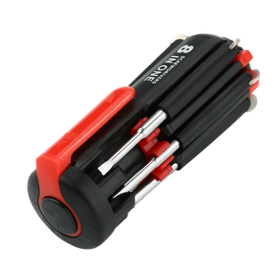 Desarmador Acero Inoxidable Negro 12*4.5*5 CM 7 Puntas Con Linterna