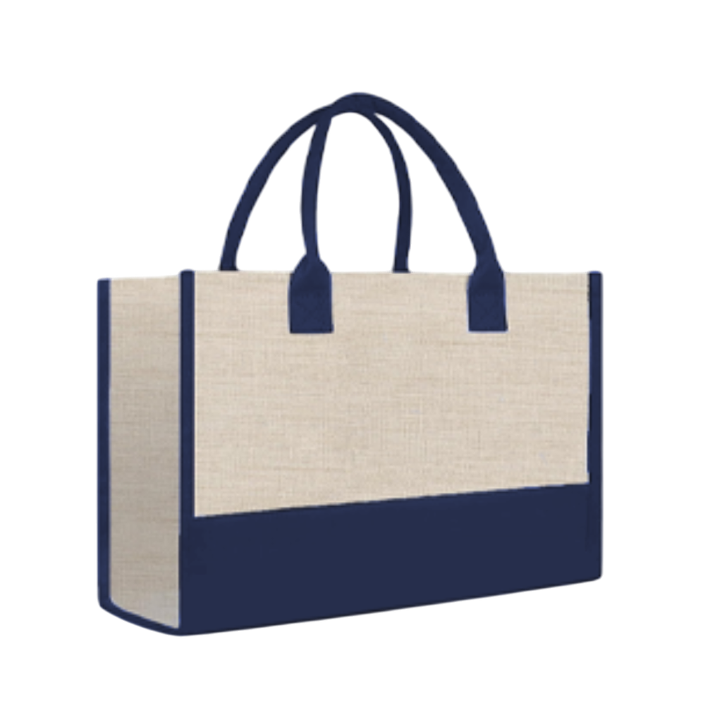 [P266182] Bolsa Yute Azul Oscuro 27*35*13 cm Zócalo Y Refuerzos De Color