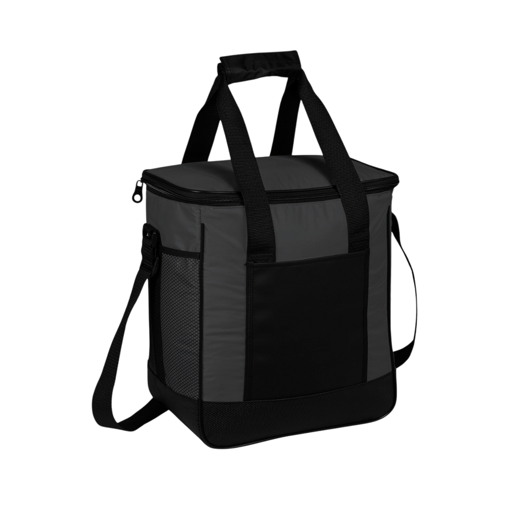 [P251302] Hielera Poliester Y Aluminio Negro 30*20.5*34 cm Golden