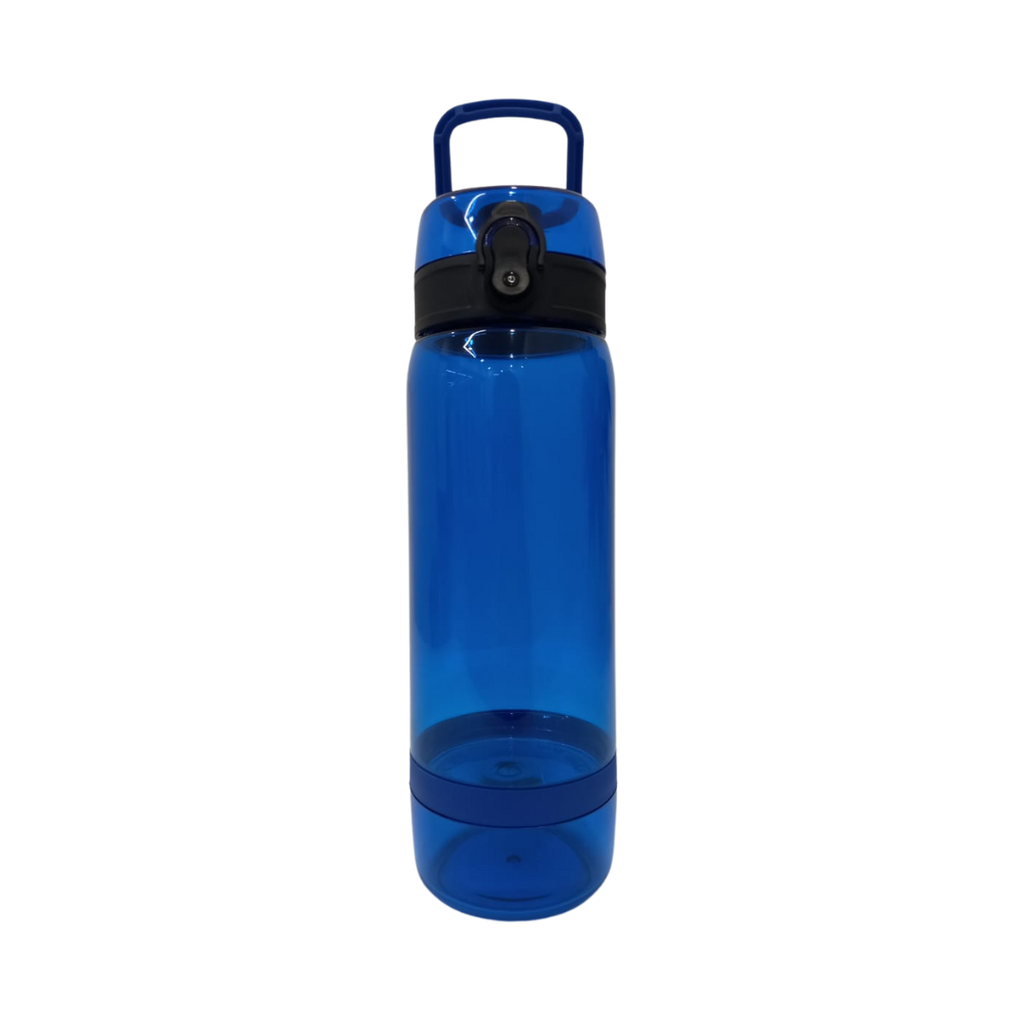 [P251462] Pachon Plástico Azul Reflex 800 ml Mónaco con Compartimiento Inferior
