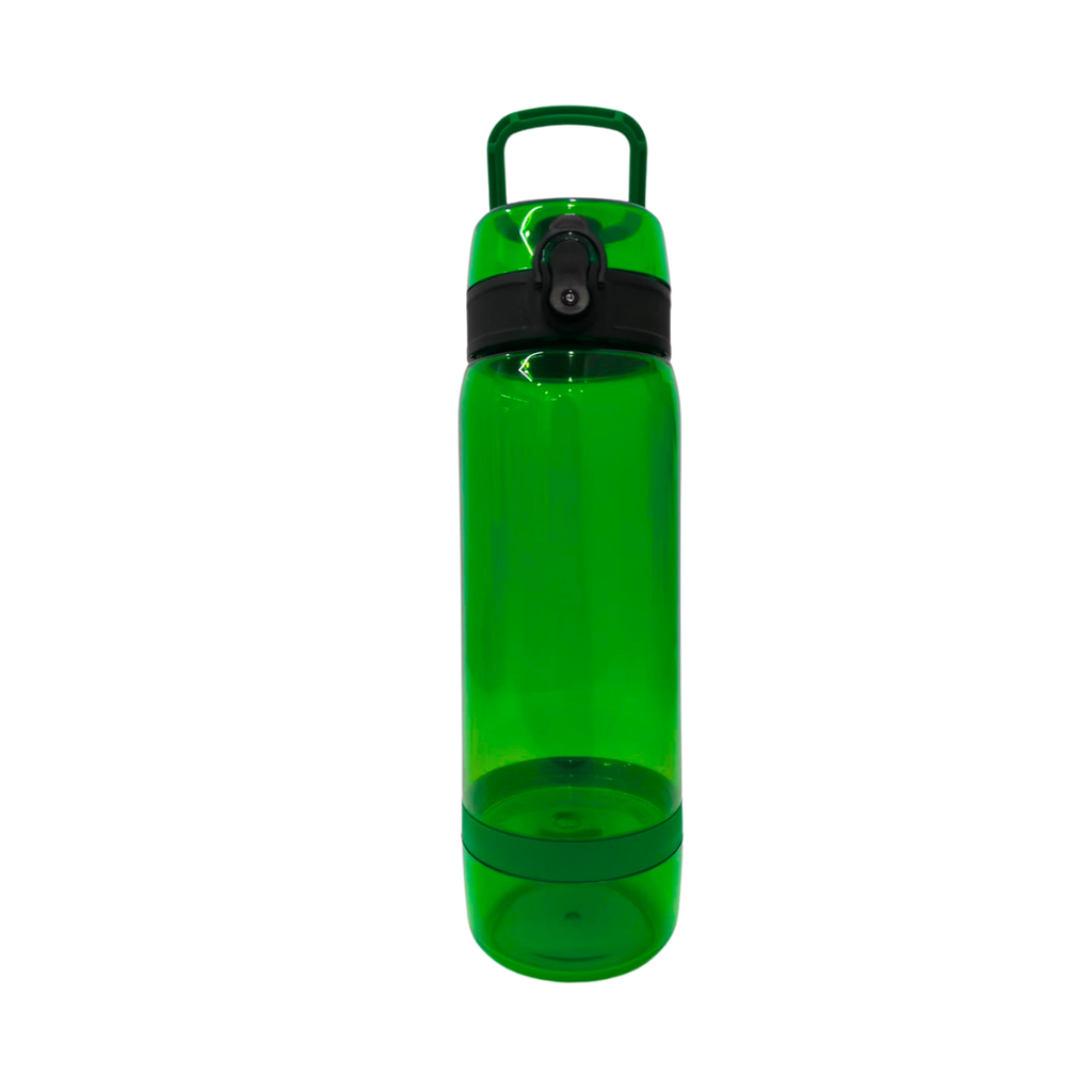 [P251466] Pachon Plástico Verde 800 Ml Mónaco Con Compartimiento Inferior