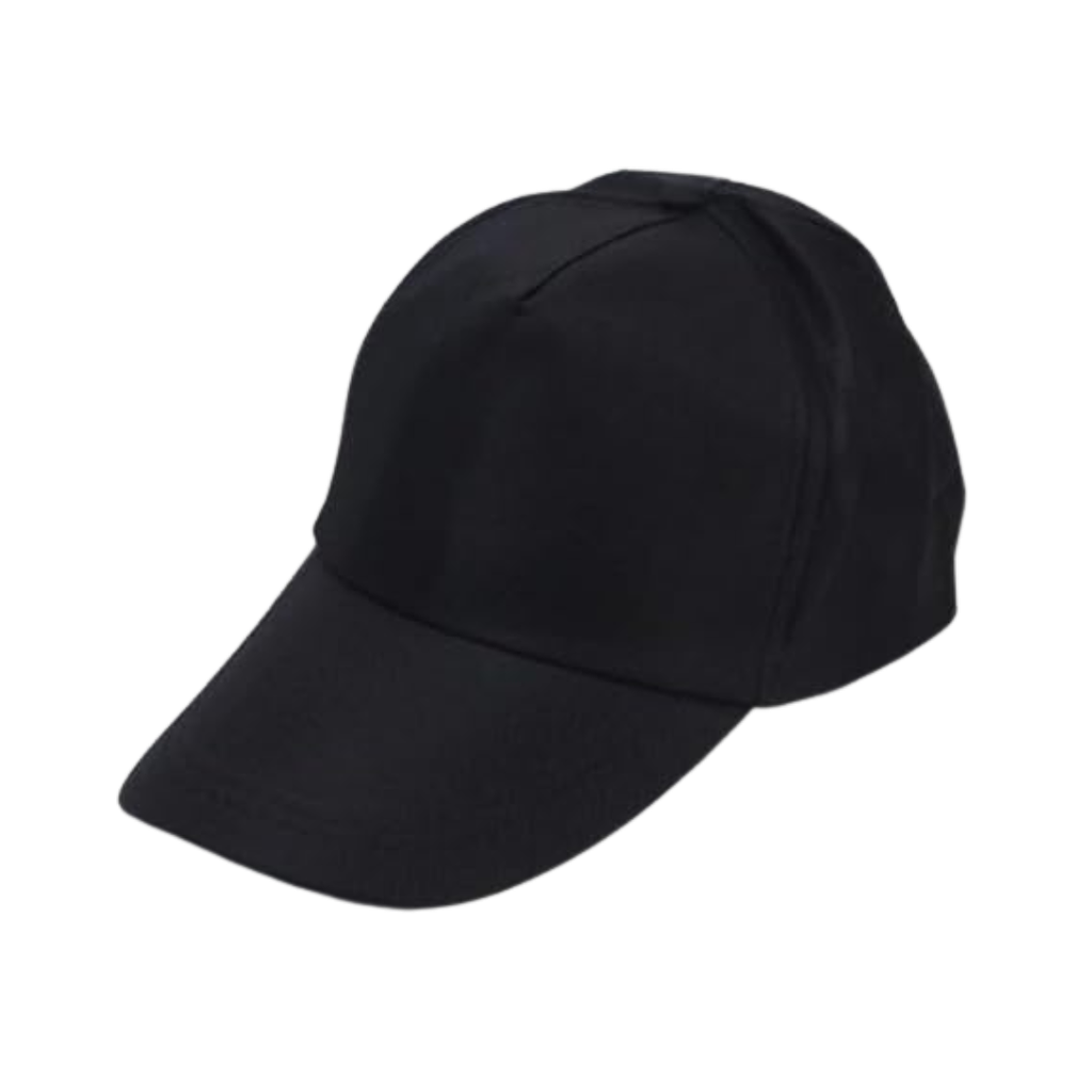 [P266078] Gorra Poliester Negro 21*29 cm Common Frente Plano