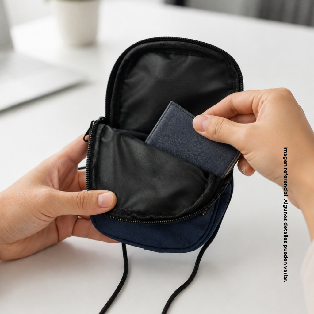 BOLSA, OXFORD, AZUL, 20*12.2*2.5 cm, HOBBY PARA ORGANIZAR DOCUMENTOS, CABLES Y CELULAR