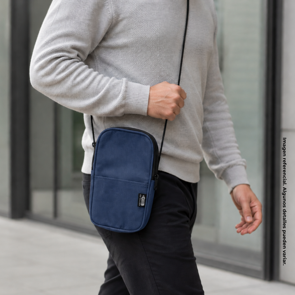 BOLSA, OXFORD, AZUL, 20*12.2*2.5 cm, HOBBY PARA ORGANIZAR DOCUMENTOS, CABLES Y CELULAR