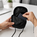 BOLSA, OXFORD, NEGRO, 20*12.2*2.5 cm, HOBBY PARA ORGANIZAR DOCUMENTOS, CABLES Y CELULAR