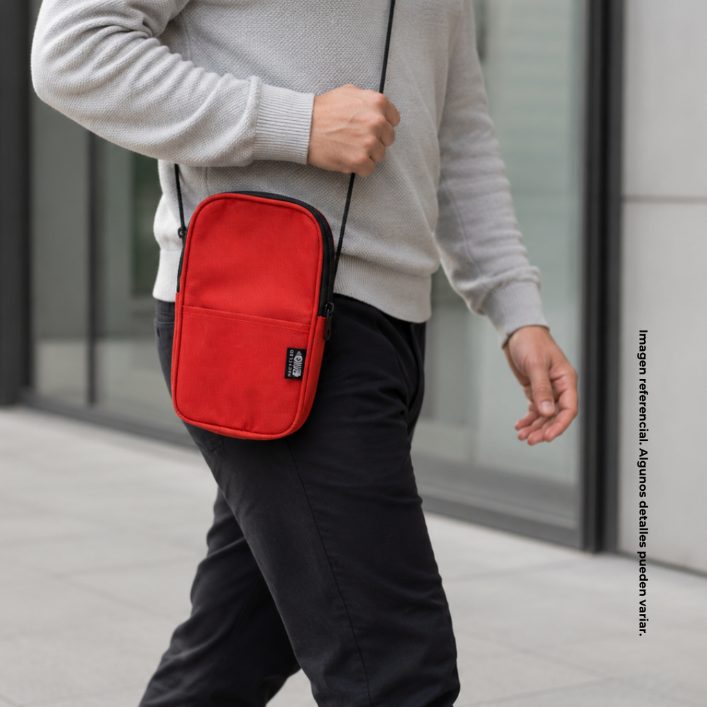 BOLSA, OXFORD, ROJO, 20*12.2*2.5 cm, HOBBY PARA ORGANIZAR DOCUMENTOS, CABLES Y CELULAR