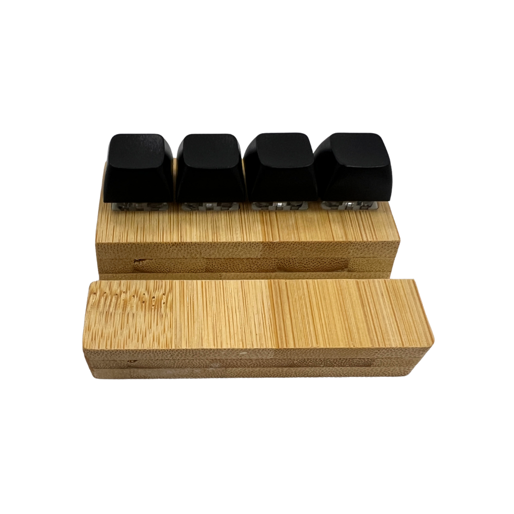 Posacelular bambú negro 8*5.8*3 cm teclado antiestrés