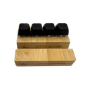 Posacelular bambú negro 8*5.8*3 cm teclado antiestrés