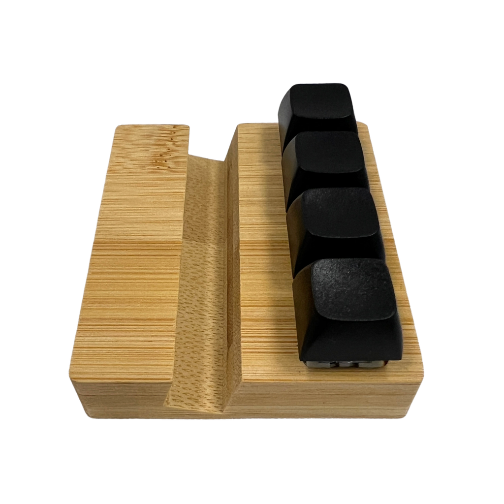Posacelular bambú negro 8*5.8*3 cm teclado antiestrés