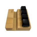 Posacelular bambú negro 8*5.8*3 cm teclado antiestrés