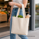 BOLSA, LONA CRUDA, NATURAL, 43 ANCHO * 40 ALTO cm, ANCHA