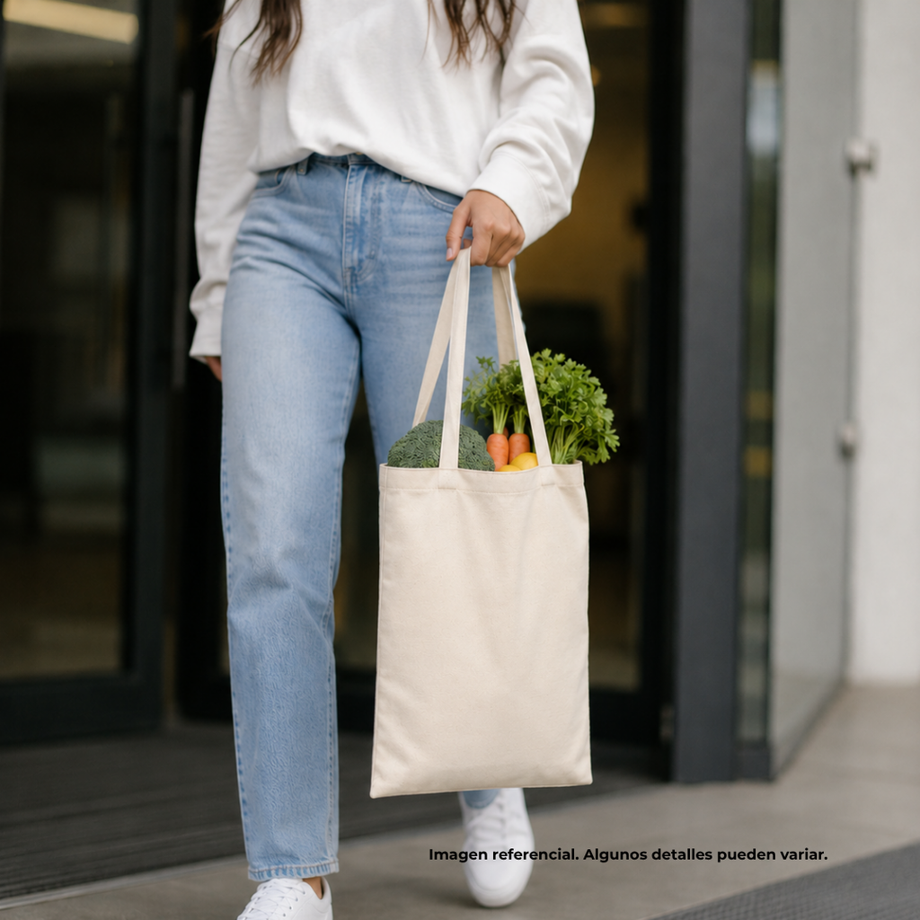 BOLSA, LONA CRUDA, NATURAL, 40 ALTO  * 35 ANCHO * 10 BASE cm, ALTA