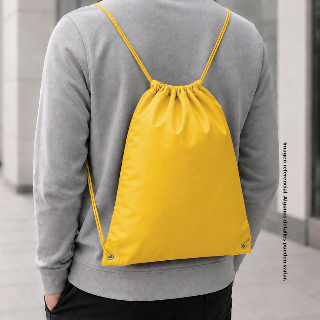 bolsa, tafeta, amarillo, 34*43 cm centimetros, tipo mochila