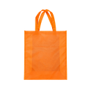 bolsa, tela ecológica, anaranjado, 40*35*12 centimetros, con fuelle cosida