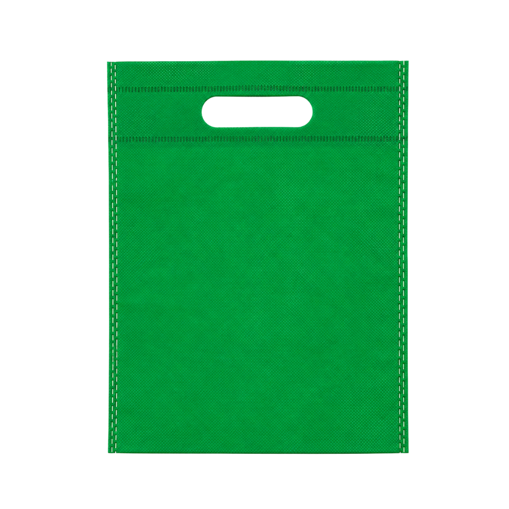 bolsa, tela ecológica, verde, 20*25 centimetros, mini sellada 40 gsm