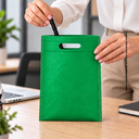 bolsa, tela ecológica, verde, 20*25 centimetros, mini sellada 40 gsm