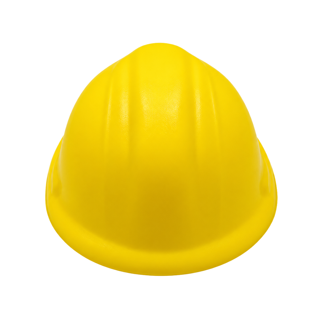ANTIESTRES, PU, AMARILLO, 8.2*7*4.5 cm, FORMA DE CASCO DE SEGURIDAD