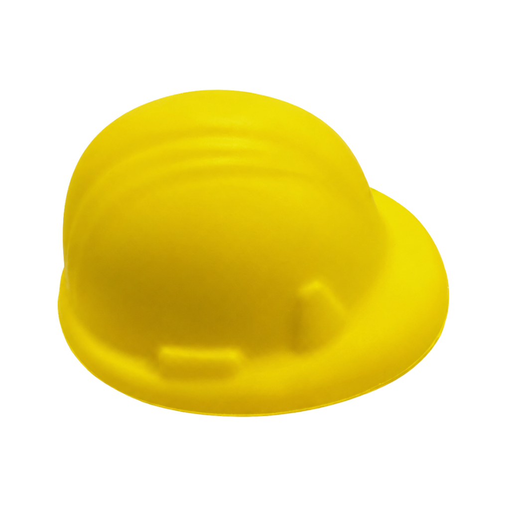 ANTIESTRES, PU, AMARILLO, 8.2*7*4.5 cm, FORMA DE CASCO DE SEGURIDAD