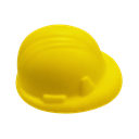 ANTIESTRES, PU, AMARILLO, 8.2*7*4.5 cm, FORMA DE CASCO DE SEGURIDAD
