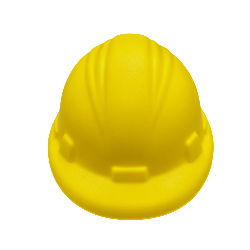 ANTIESTRES, PU, AMARILLO, 8.2*7*4.5 cm, FORMA DE CASCO DE SEGURIDAD