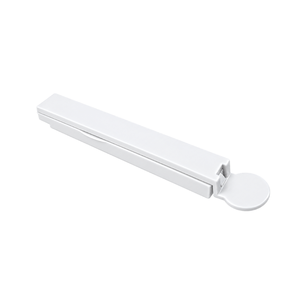 Clip, Plástico, Blanco, 14 cm, para bolsa 26 cm abierto