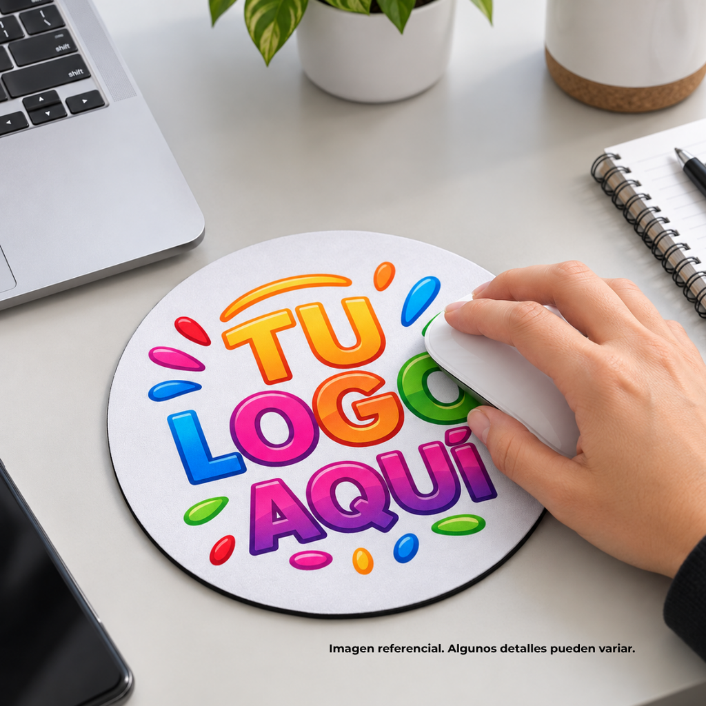 mouse pad, , blanco, 20 centimetros, redondo para sublimar