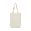 Bolsa algodón natural 35*40*10 cm Cotton con poliester, agarrador de 60 cm
