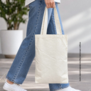 Bolsa algodón natural 35*40*10 cm Cotton con poliester, agarrador de 60 cm