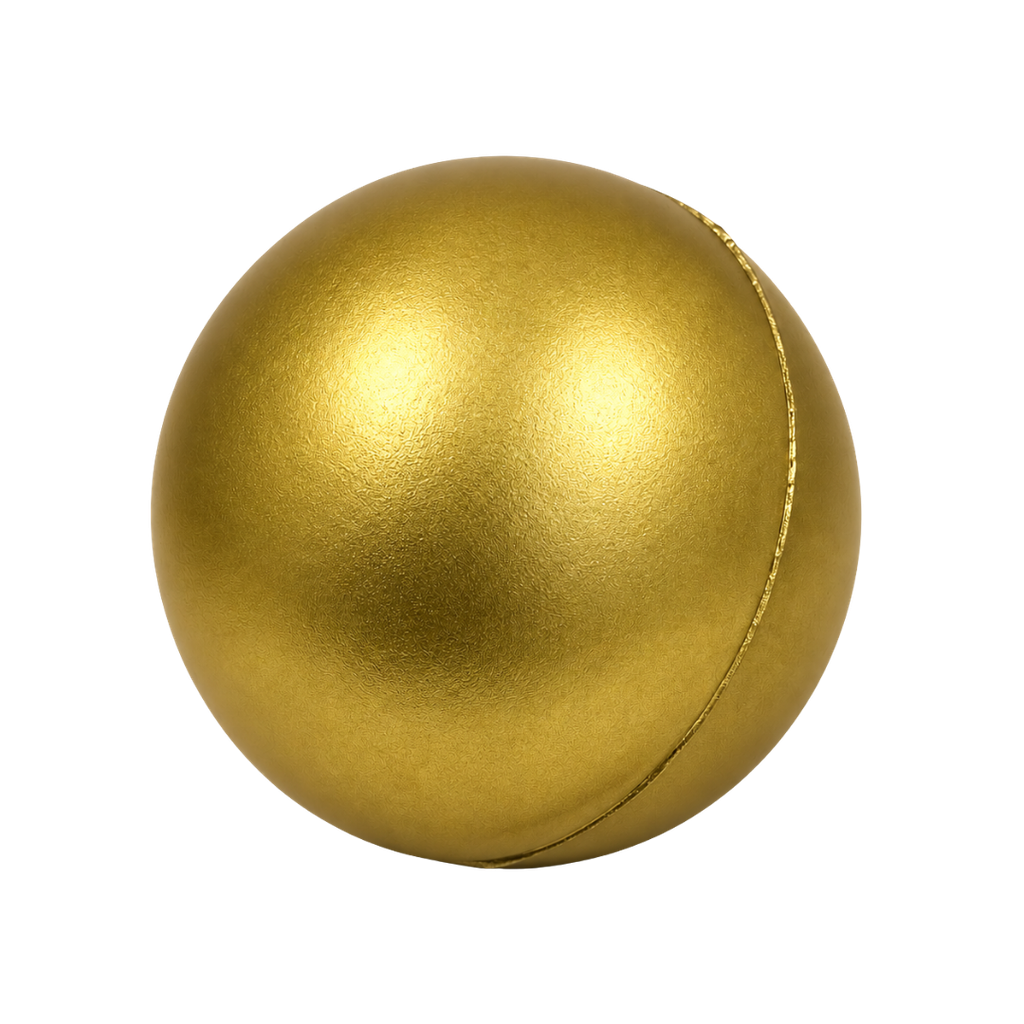 ANTIESTRES, POLIURETANO, DORADO, 6.3 CM, FORMA DE PELOTA