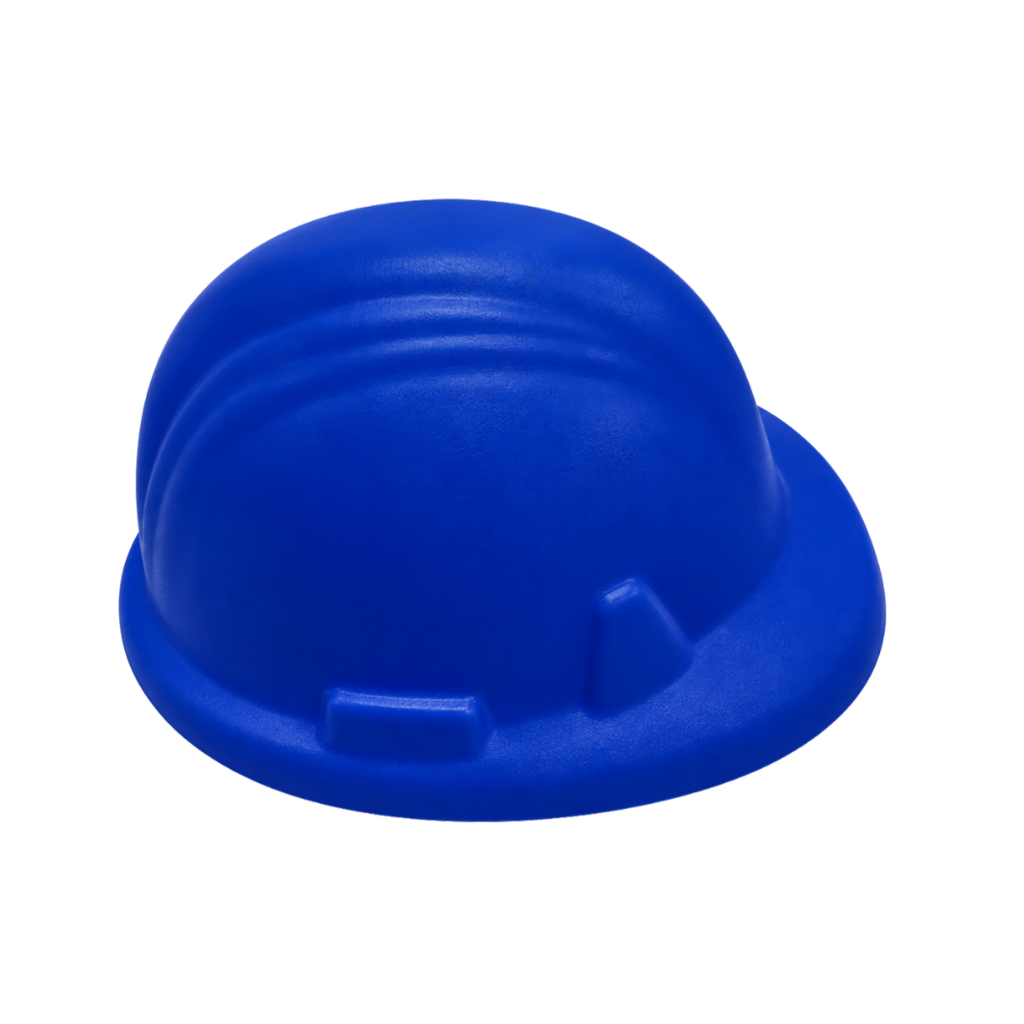 ANTIESTRES, PU, AZUL, 8.2*7*4.5 cm, FORMA DE CASCO DE SEGURIDAD