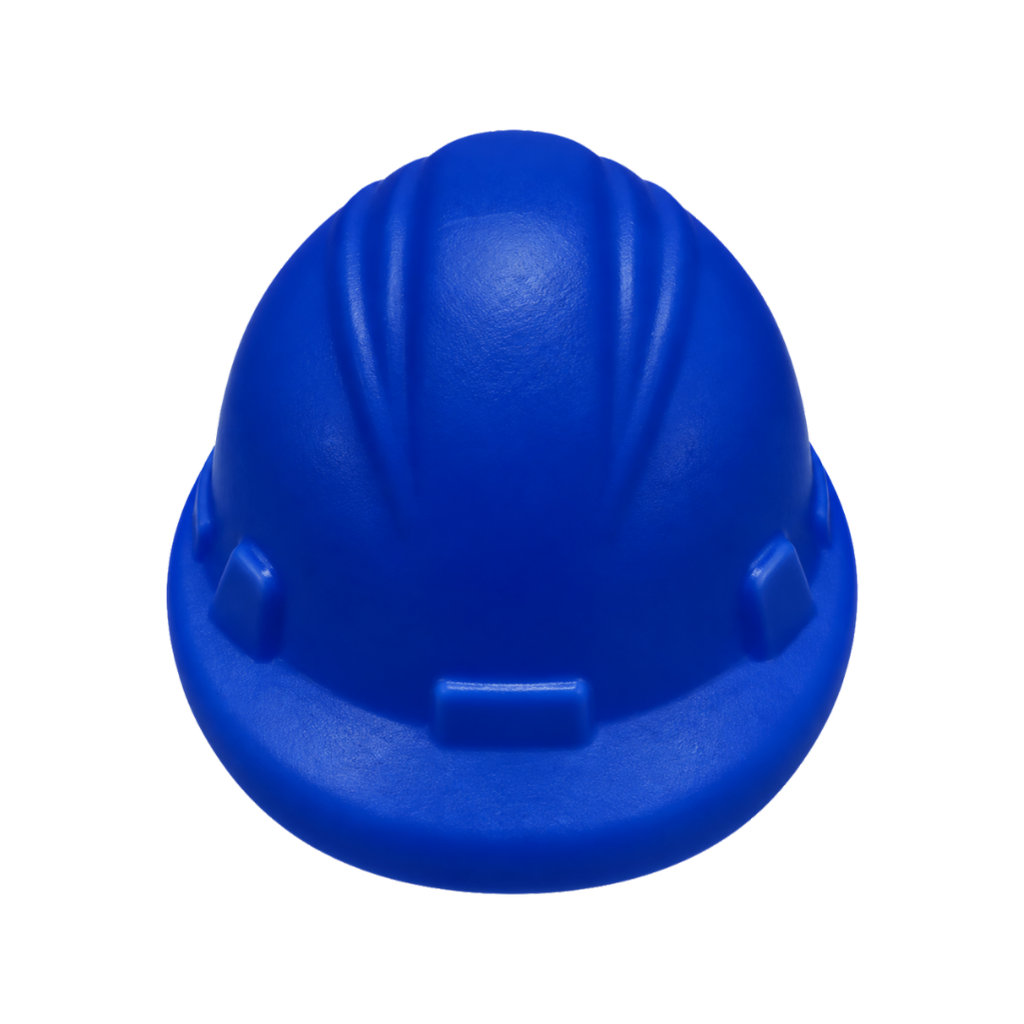 ANTIESTRES, PU, AZUL, 8.2*7*4.5 cm, FORMA DE CASCO DE SEGURIDAD