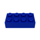Antiestrés Poliuretano azul reflex  7.8*4*2.8CM lego rectangular 4x2